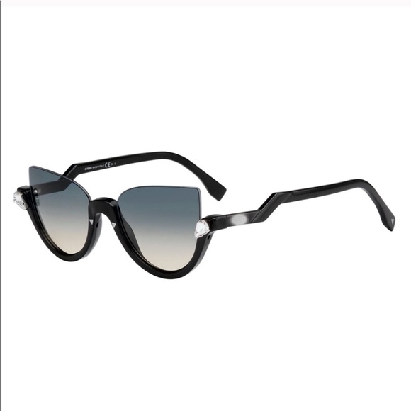 BLACK CAT EYE SUNGLASSES - Picture 3 of 4